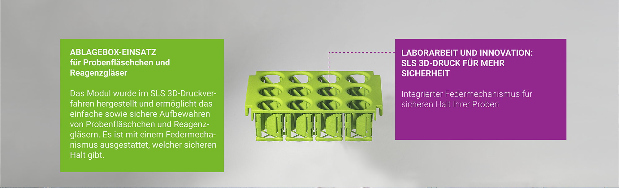 SmartRack Modul Halterung Reaktionsgefässe mit Federn